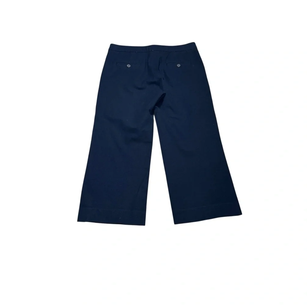J. Crew Patio Cropped Navy Blue Pant
